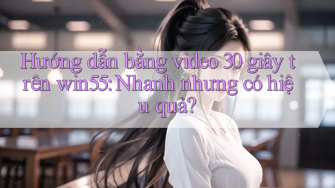 Hướng dẫn bằng video 30 giây trên win55: Nhanh nhưng có hiệu quả? Hướng dẫn bằng video 30 giây trên win55: Nhanh nhưng có hiệu quả?